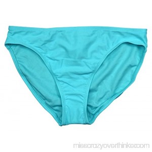 Island Escape Solid Color Classic Bikini Bottom Brief Separates 6 Aqua B019G17LVY